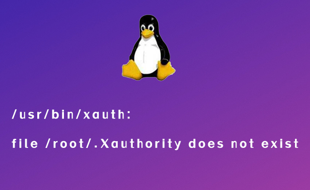 /usr/bin/xauth:  file /root/.Xauthority does not exist