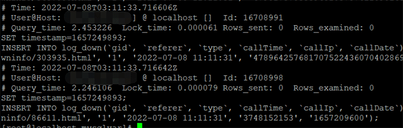 mysql的日志时间不对